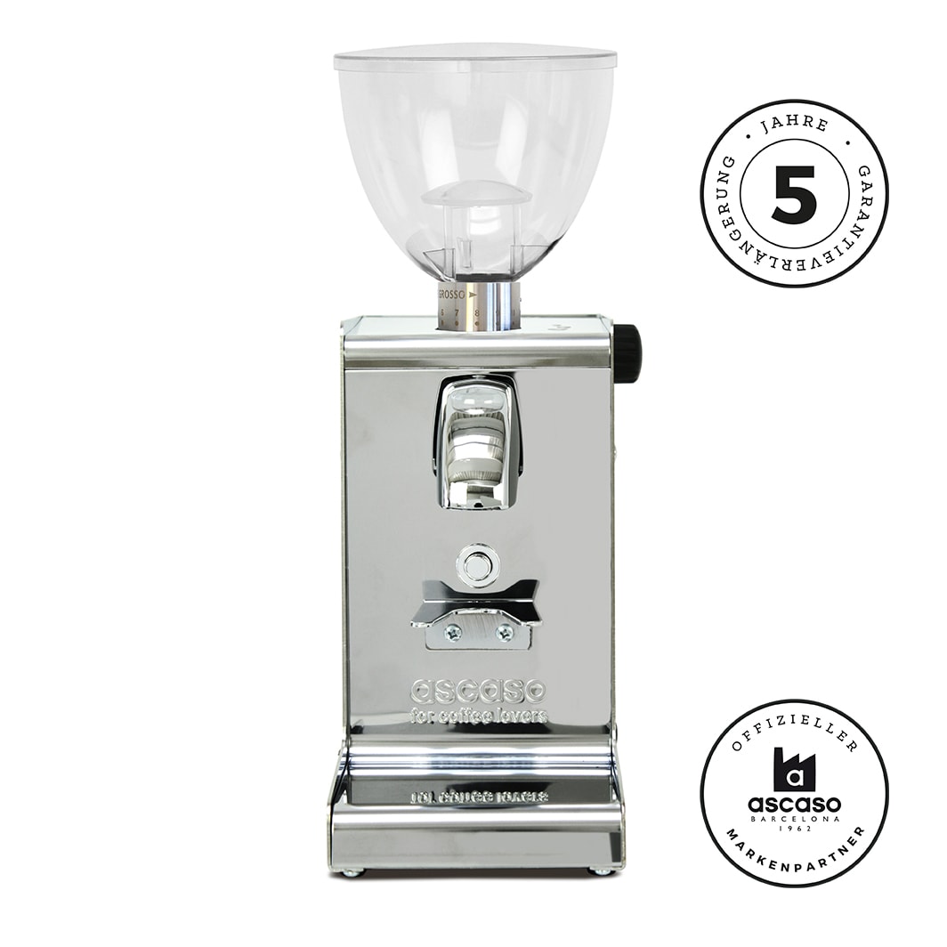 Ascaso Espressomühle iSteel i2 Aluminium poliert mit Timer