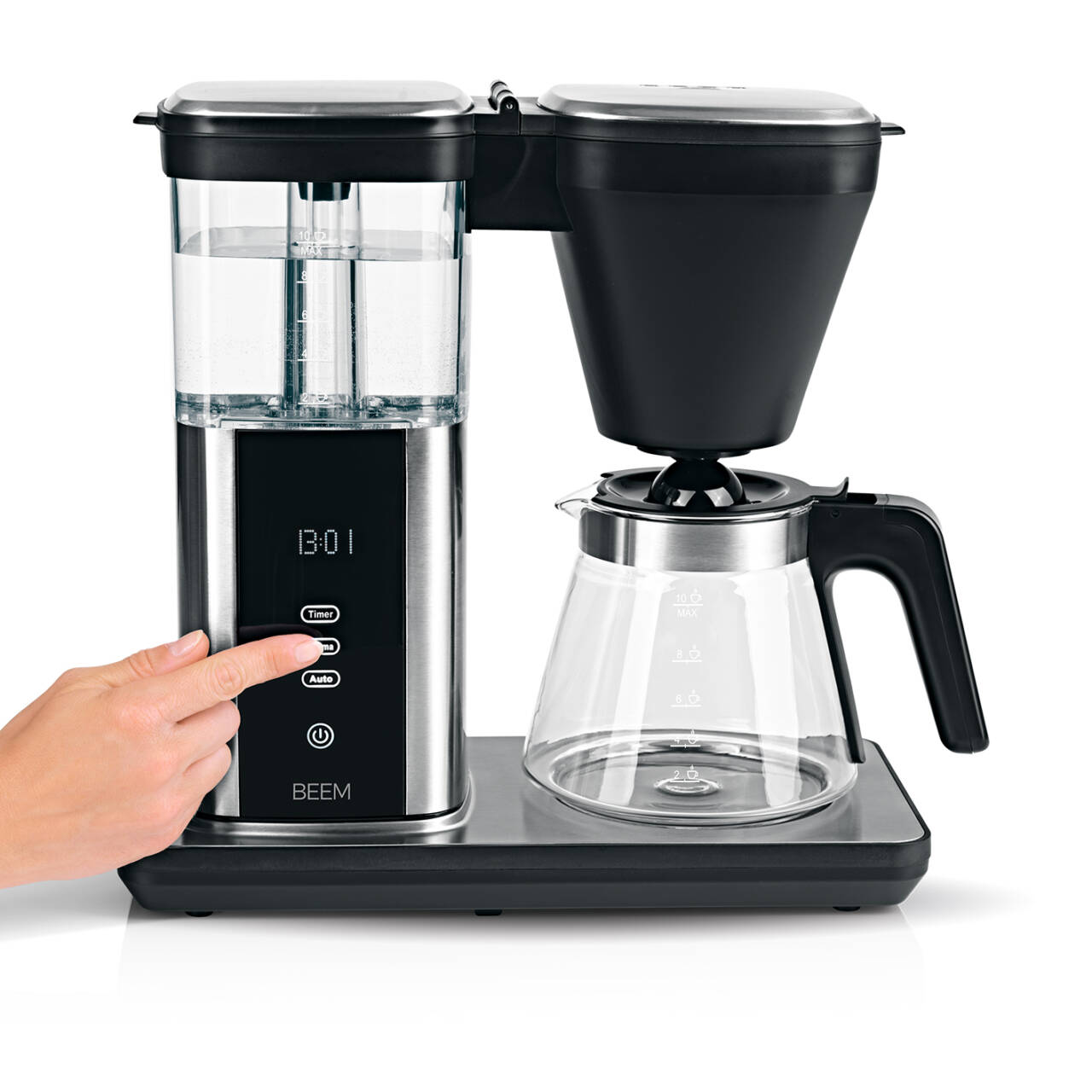 Beem Filterkaffeemaschine Direct-Brew mit Glaskanne