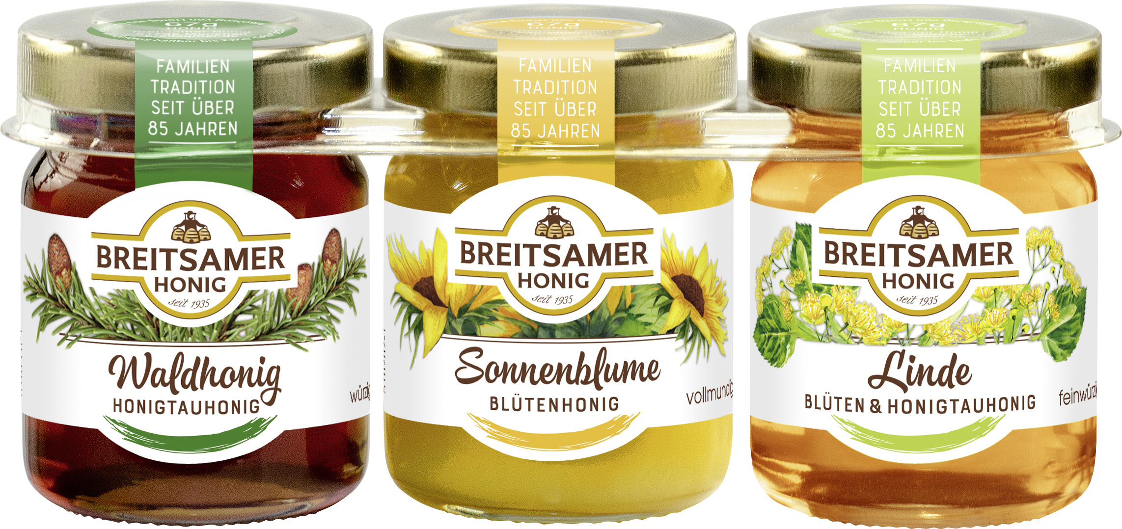 Breitsamer Honig Dreierlei 3x67g