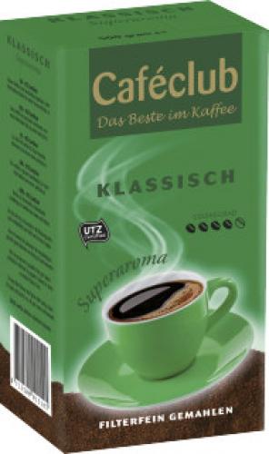 Cafeclub Kaffee klassisch gemahlen 500g