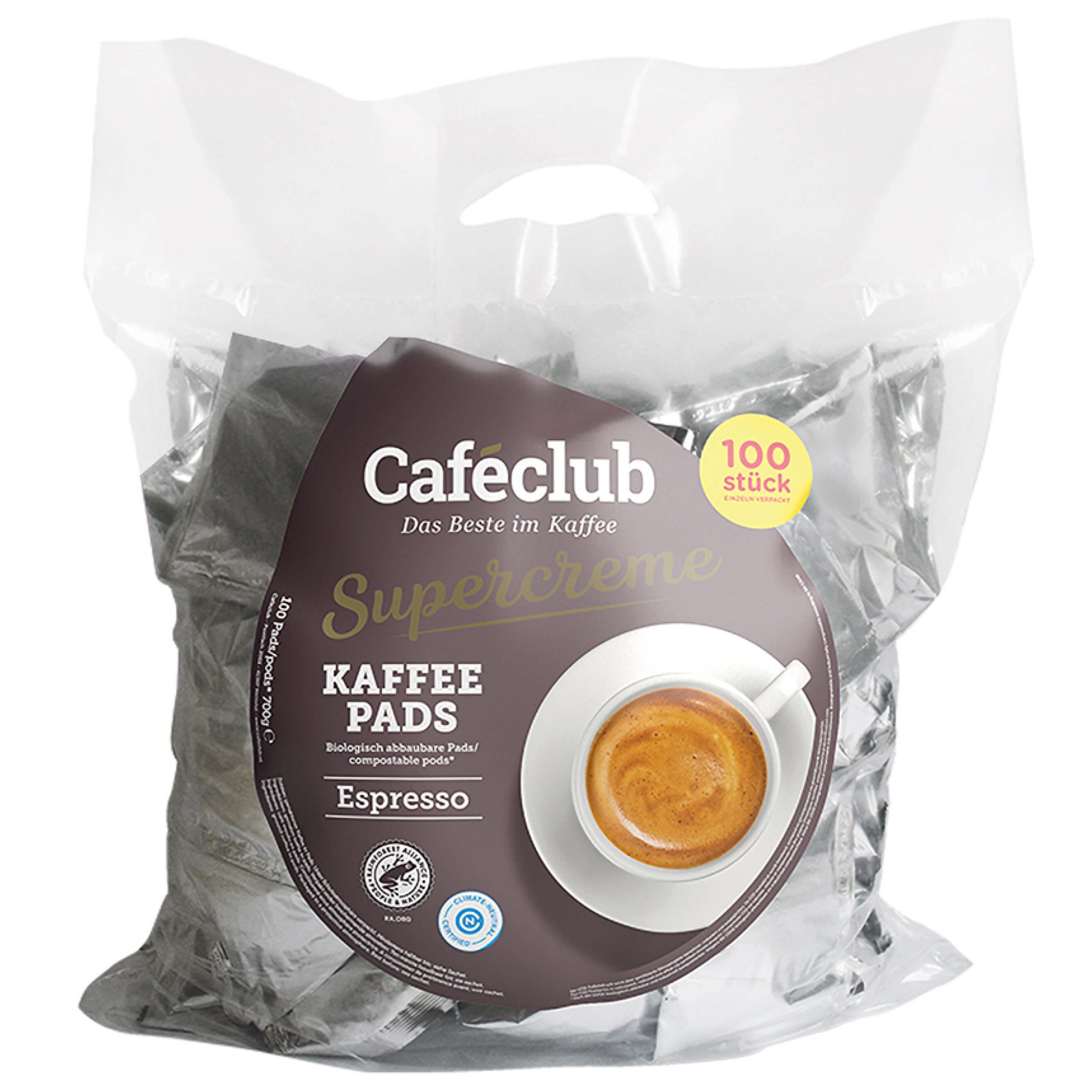 Caféclub Kaffee Pads Espresso 100x7g