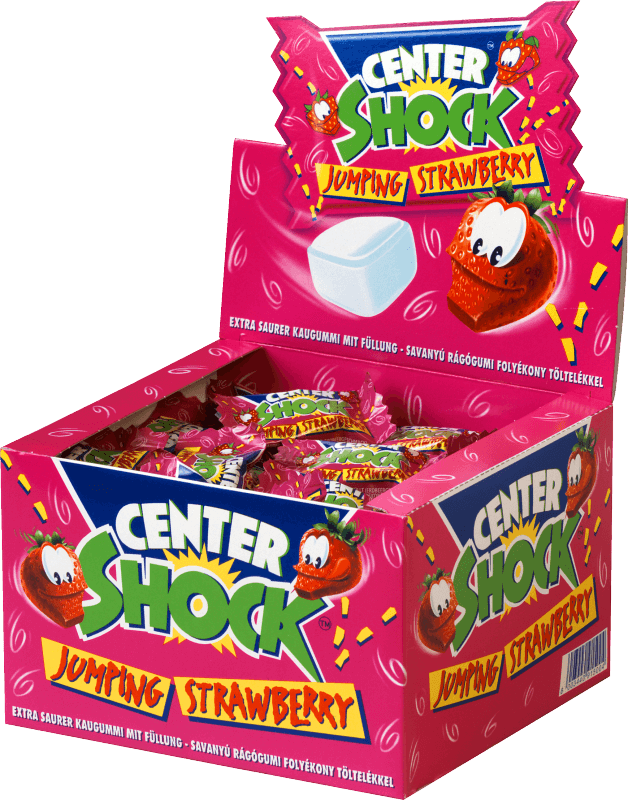Center Shock Kaugummi Erdbeeren Box 400g