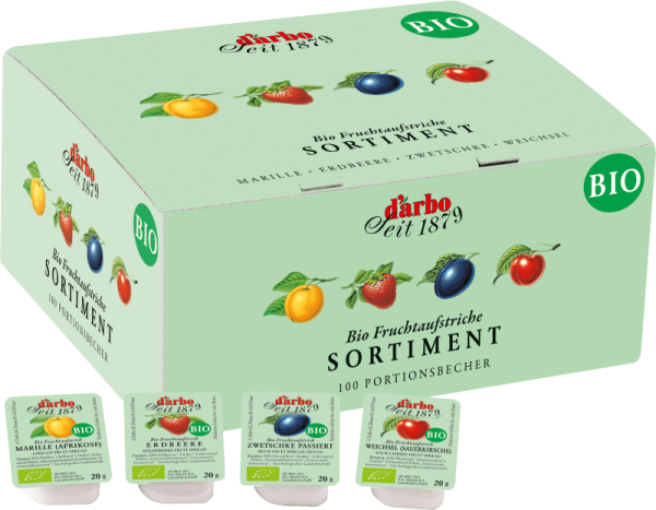 Darbo Bio Fruchtaufstrich 4-fach sortiert 100x20g
