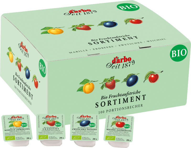 Darbo Bio Fruchtaufstrich 4-fach sortiert 100x20g