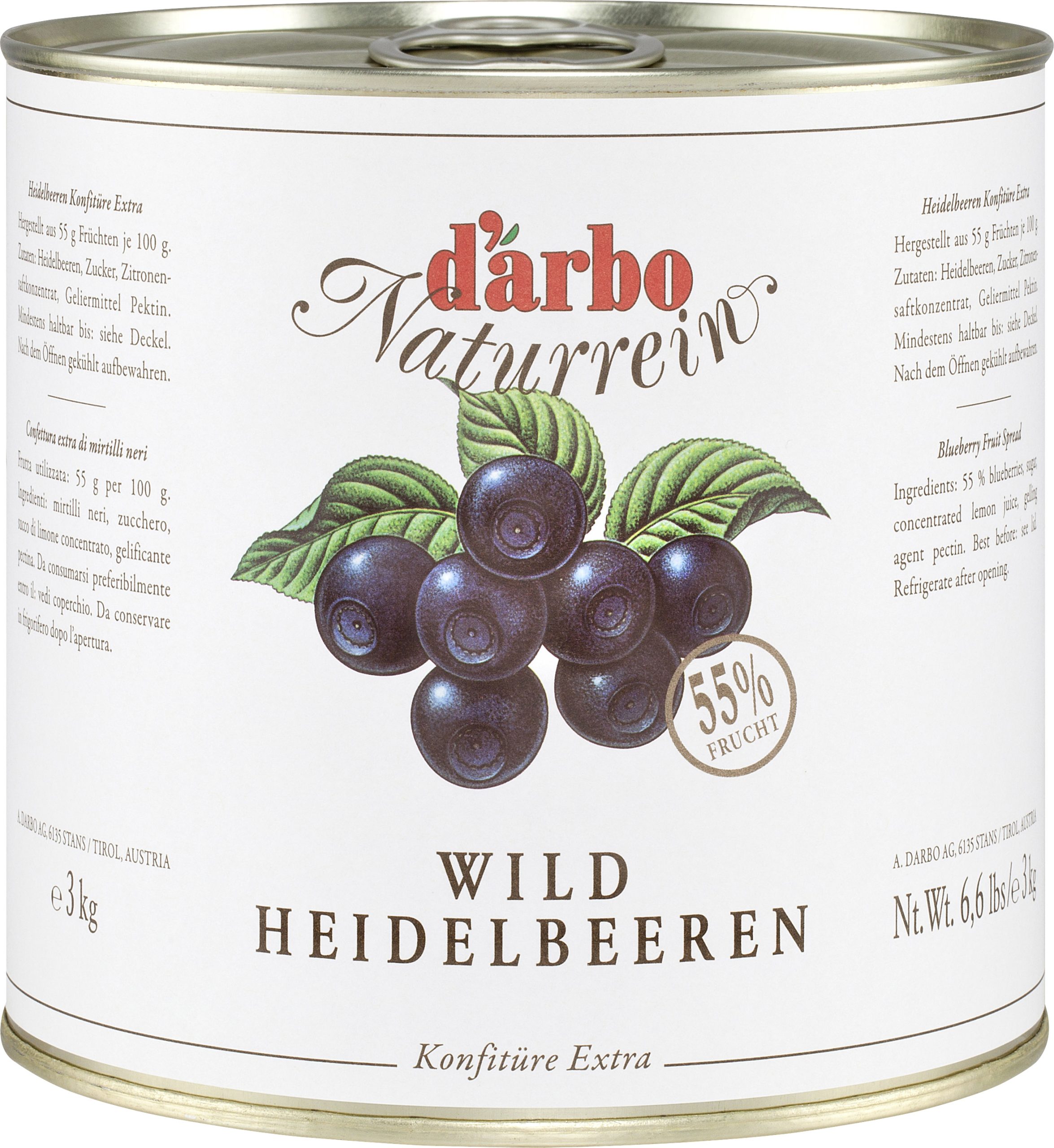 Darbo Konfitüre Extra Heidelbeere 3kg
