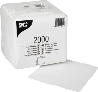 Dessertdeckchen 2000 Stück,17 cm x 17 cm weiss
