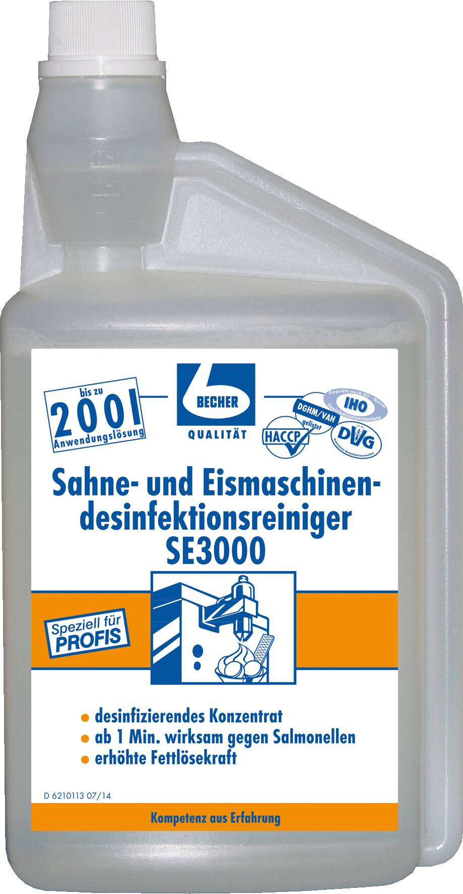 Dr. Becher Sahne-Eismaschinen Reiniger 1 Liter SE3000