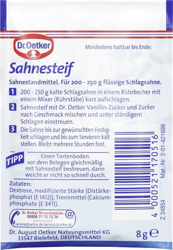 Dr. Oetker Sahnesteif 5er Pack 40g