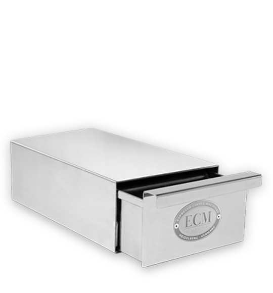 ECM Kaffee-Sudschublade Slim Edelstahl poliert