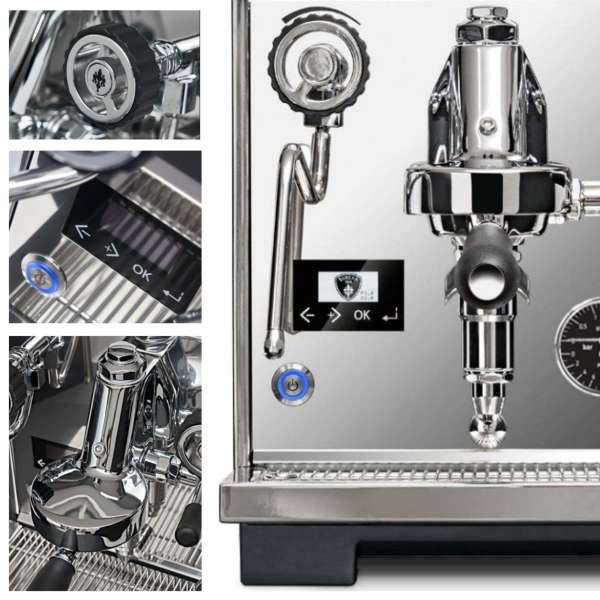 Eureka Espressomaschine Costanza R mit Seitenpaneel Mattschwarz