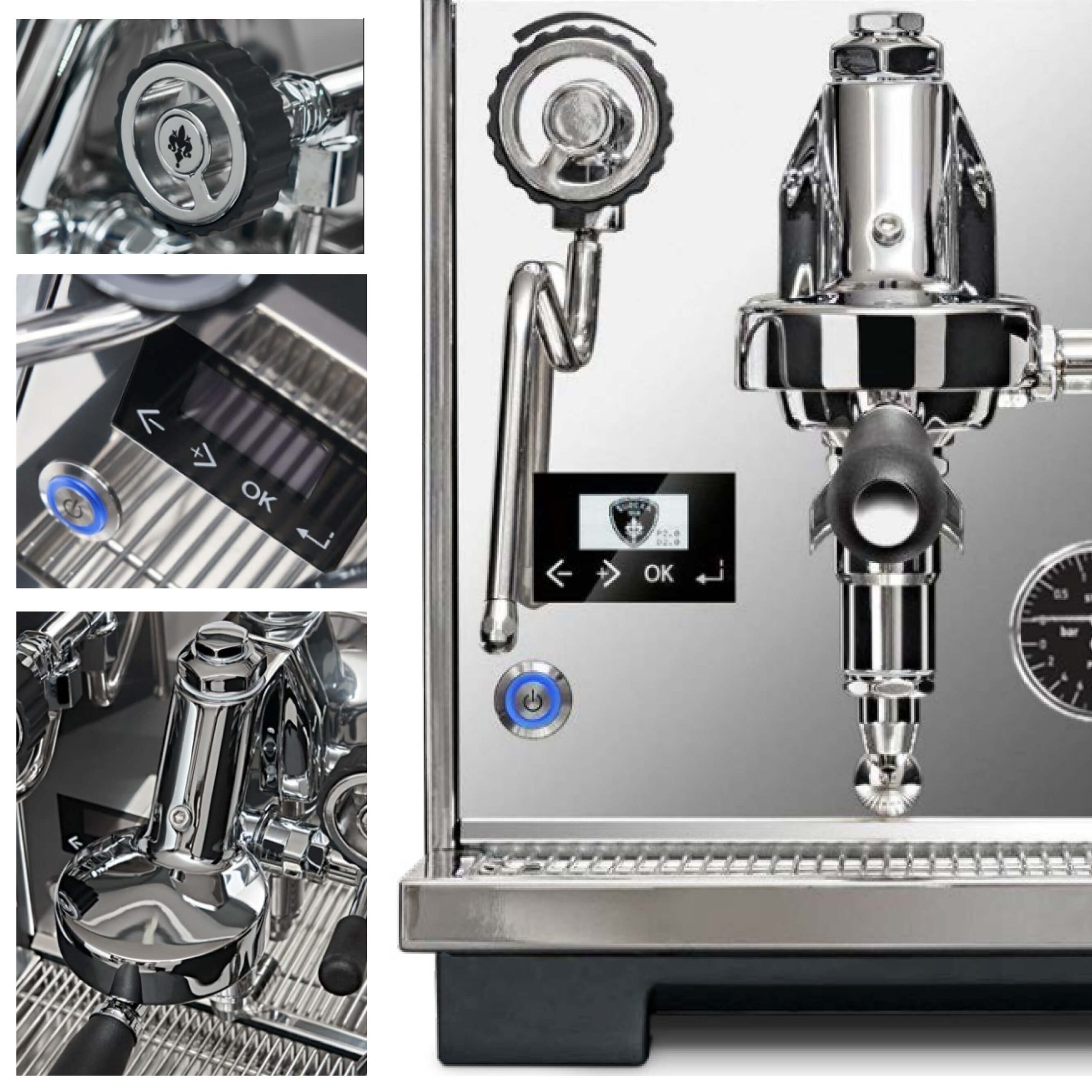 Eureka Espressomaschine Costanza R mit Seitenpaneel Holz Oak