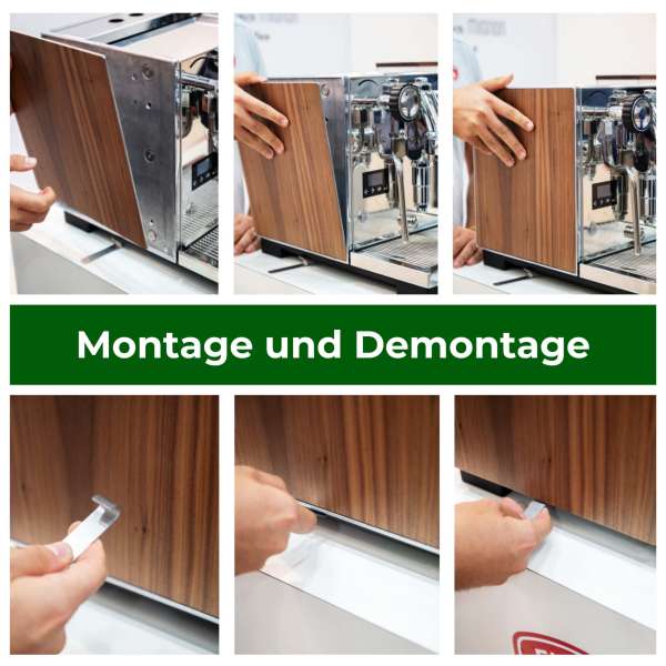 Eureka Espressomaschine Costanza R mit Seitenpaneel Holz Oak – Bild 4