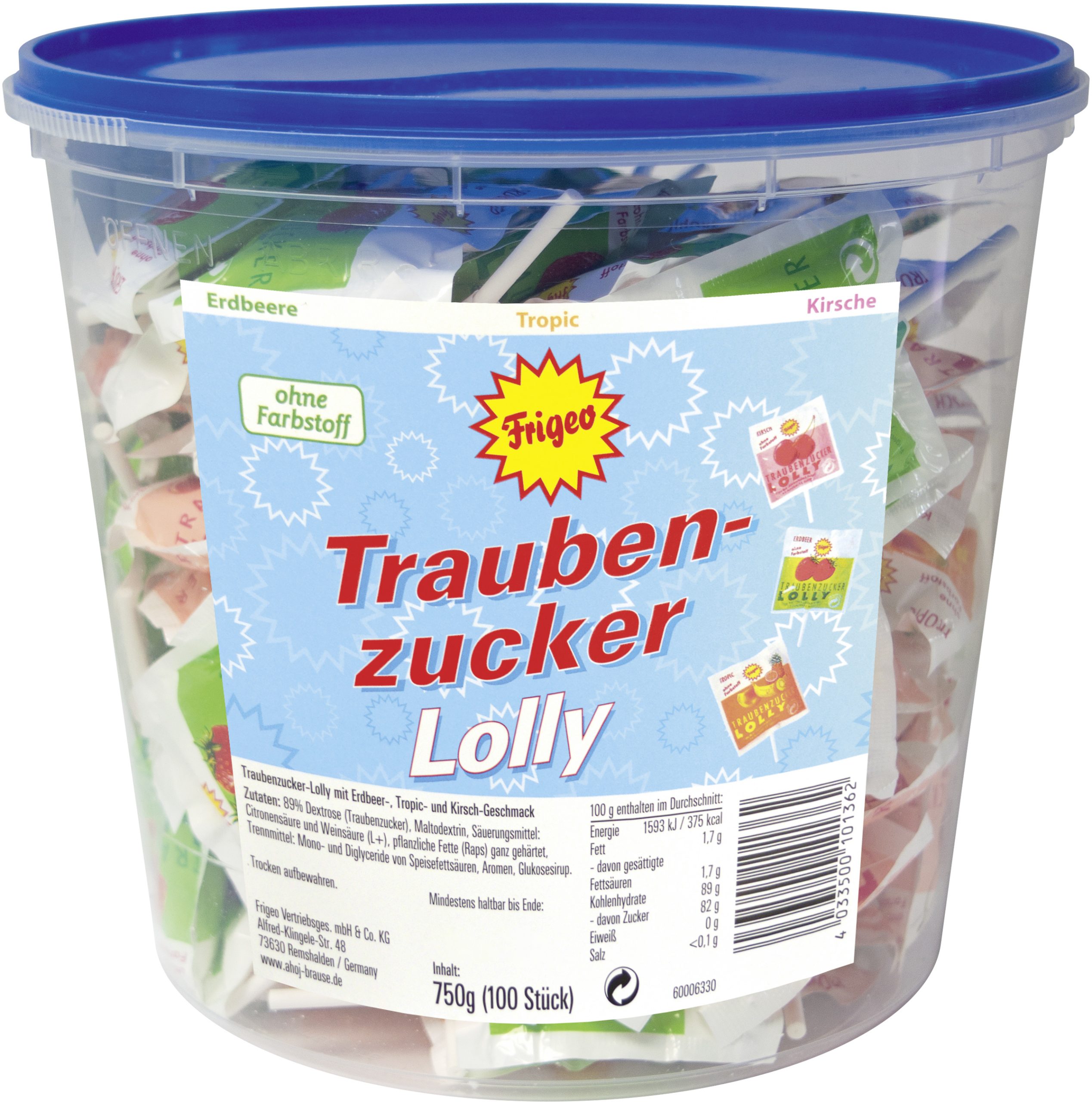 Frigeo Traubenzucker-Lolly 100St.