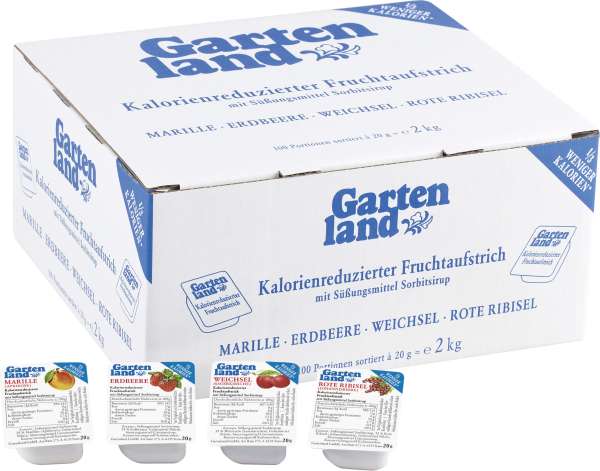 Gartenland Kalorienreduzierte Portionen 4-fach sortiert 100x20g