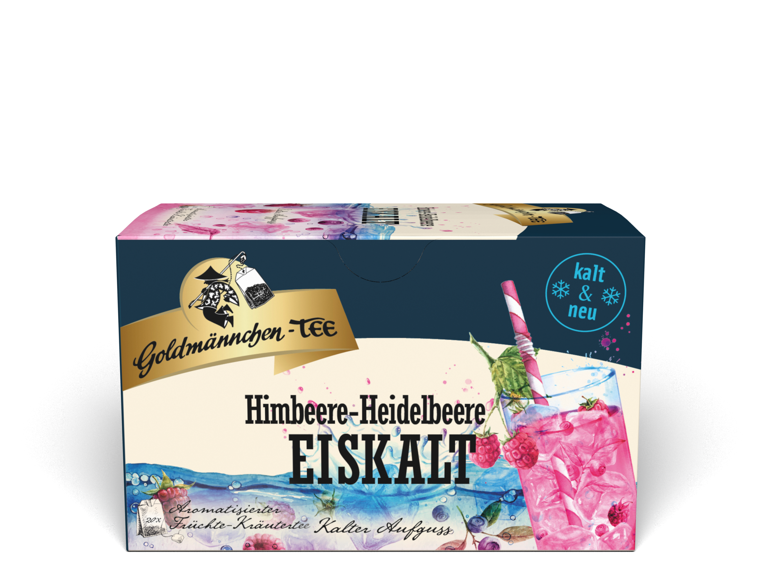 Goldmännchen-Tee Eiskalt Himbeere-Heidelbeere 20x2g