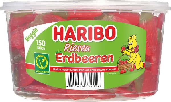 Haribo Riesen-Erdbeeren 150 Stück