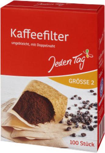 Jeden Tag FIlterpapier Größe 2 100 Stück
