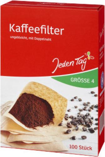 Jeden Tag Filterpapier Größe 4 100 Stück