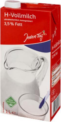 Jeden Tag H-Vollmilch 3,5%, 1l