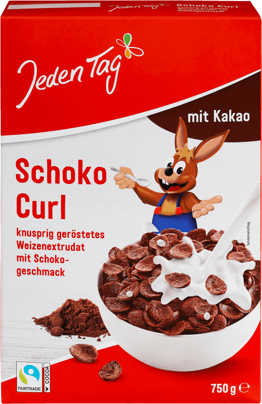 Jeden Tag Schoko Curl Cerealien 750g