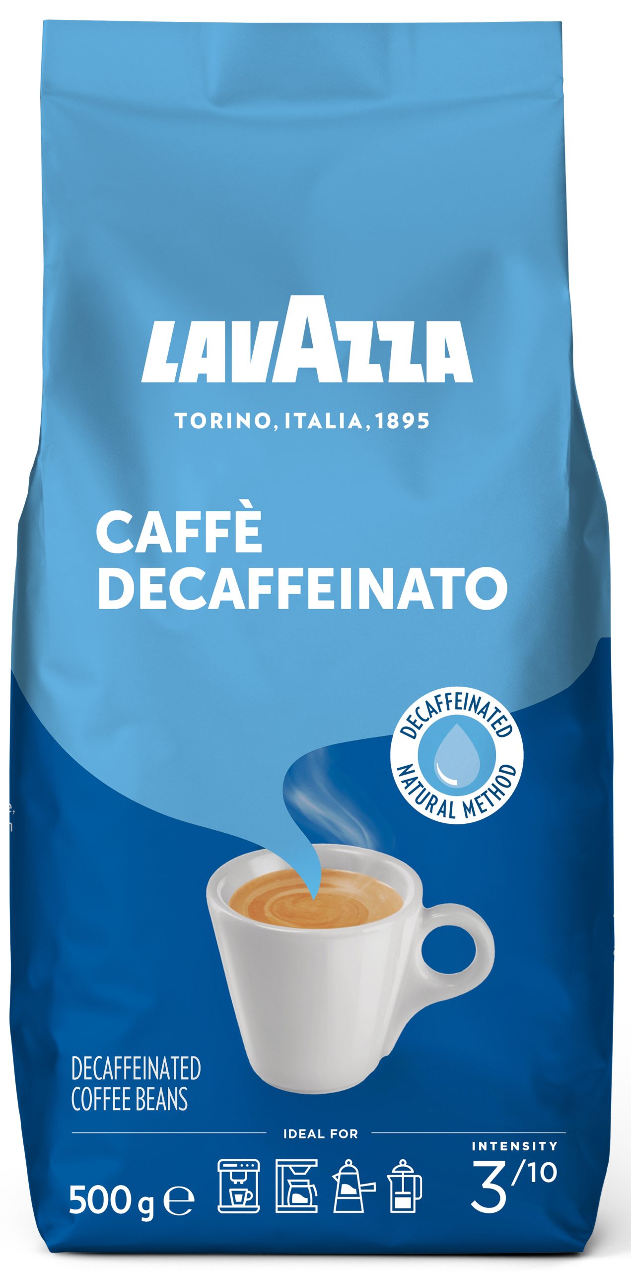 Lavazza Caffè Crema Decaffeinato ganze Bohnen 500g