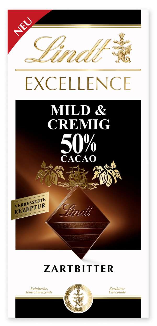 Lindt Excellence 50% Mild & Cremig Zartbitter 100g