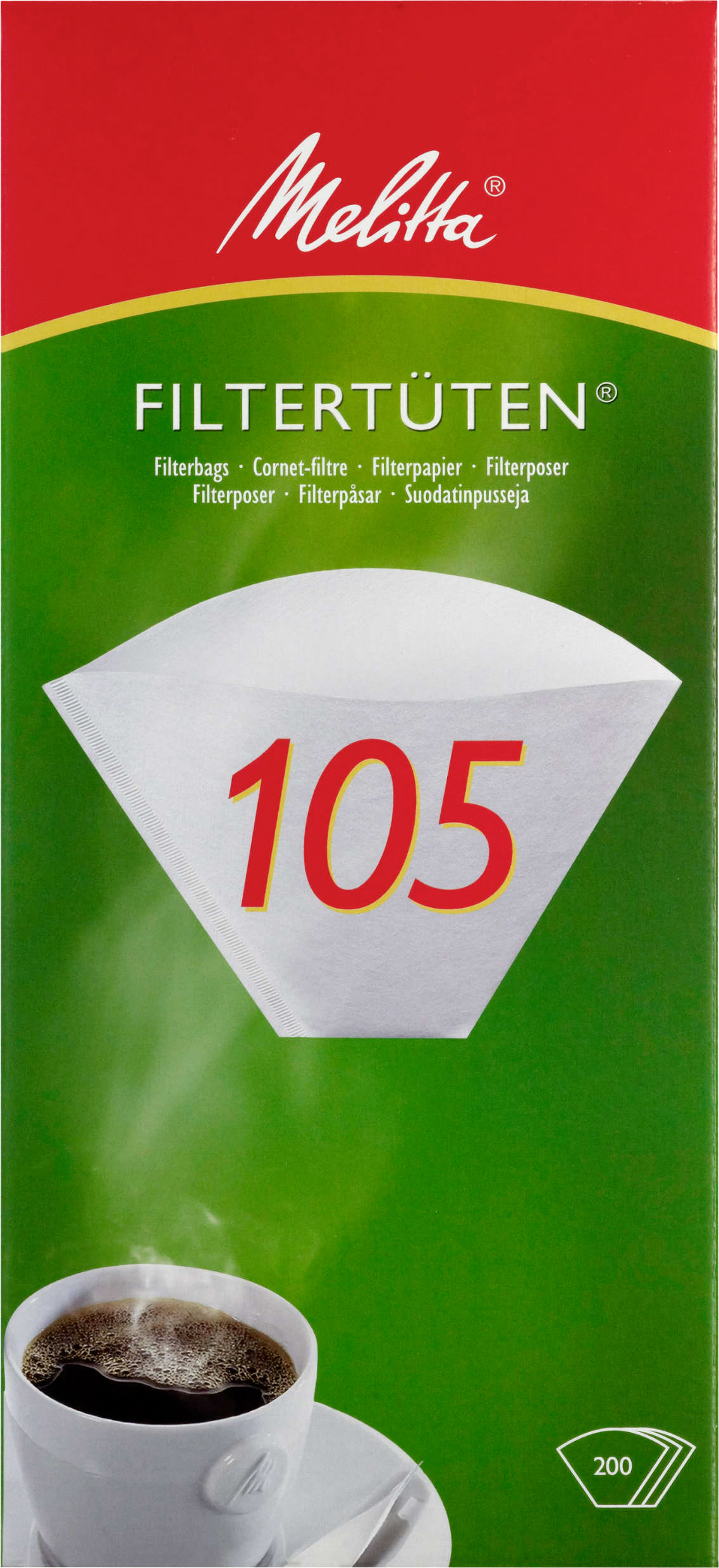 Melitta Filtertüten PA105 G 200 Stück
