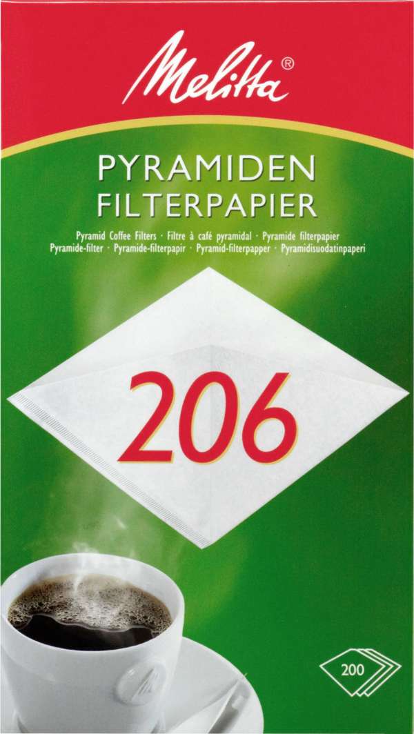 Melitta Pyramiden Filterpapier PA SF 206G 200 Stück