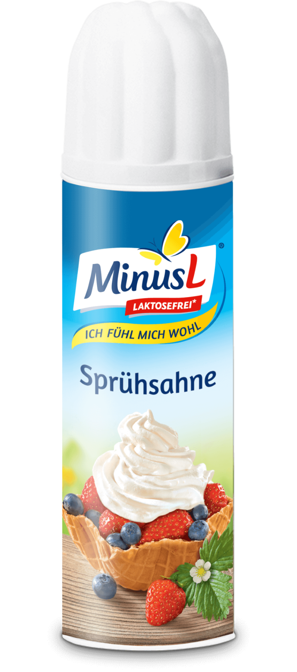 MinusL Sprühsahne 30% laktosefrei 250g