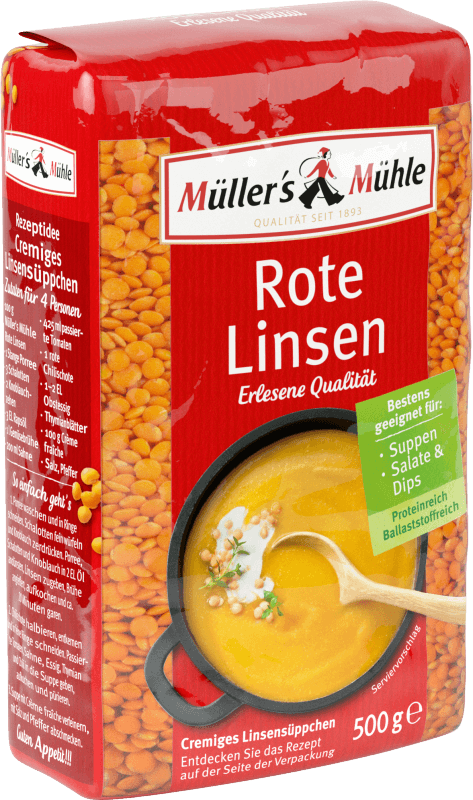 Müller's Mühle Rote Linsen 500g
