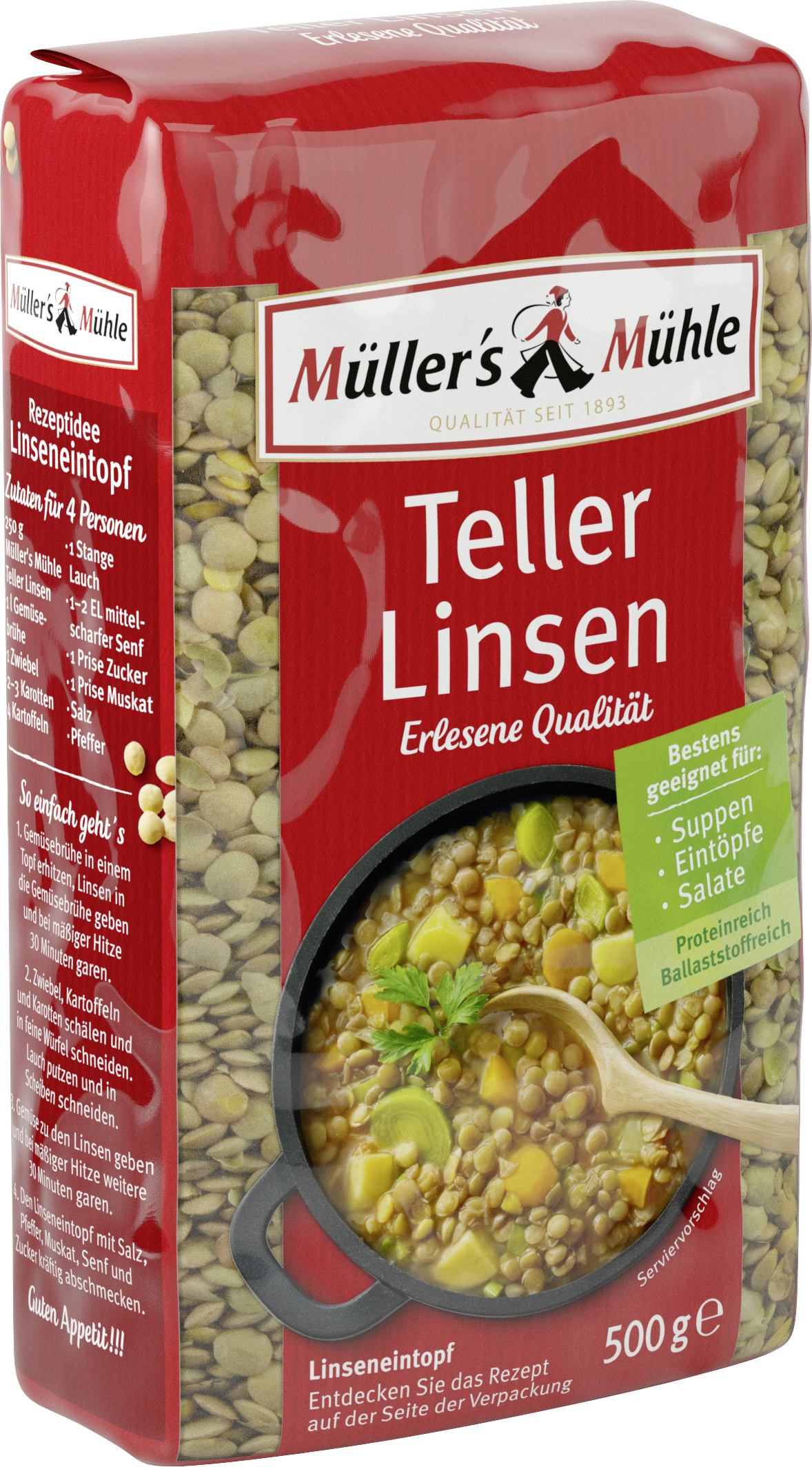 Müller's Mühle Tellerlinsen 500g
