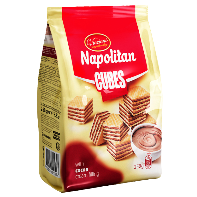 Neapolitaner Würfel Kakao 250g