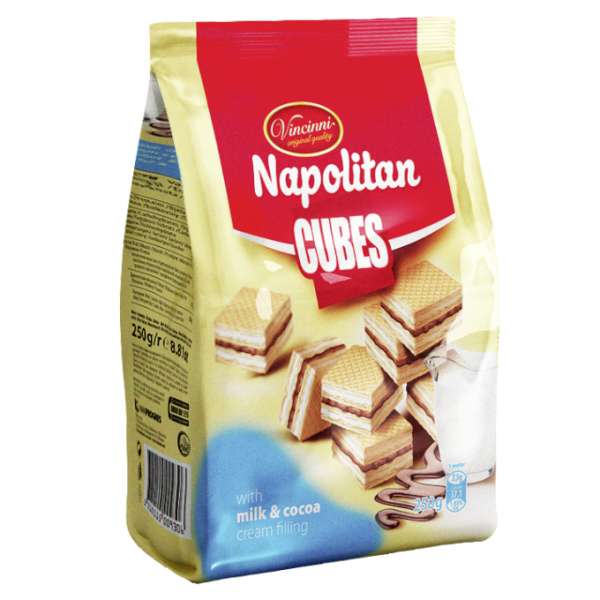 Neapolitaner Würfel Milch Kakao 250g