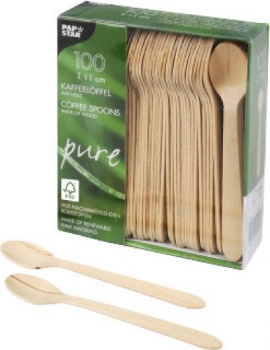 Papstar Pure Kaffeelöffel Holz 100 Stk.
