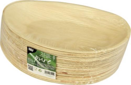 Papstar Pure Palmblatt Teller 26x17cm 25 Stück