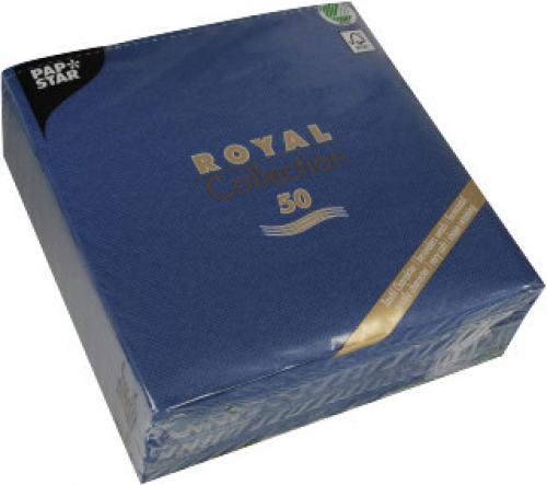 Papstar Servietten 40cm 1/4 Falz Royal dunkelblau 50 Stk.