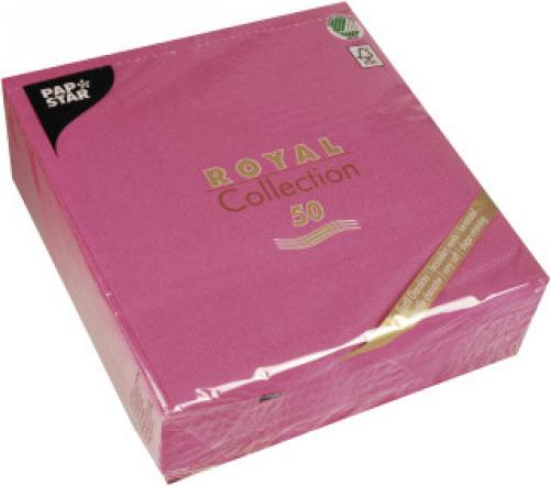 Papstar Servietten 40cm 1/4 Falz Royal fuchsia 50 Stk.