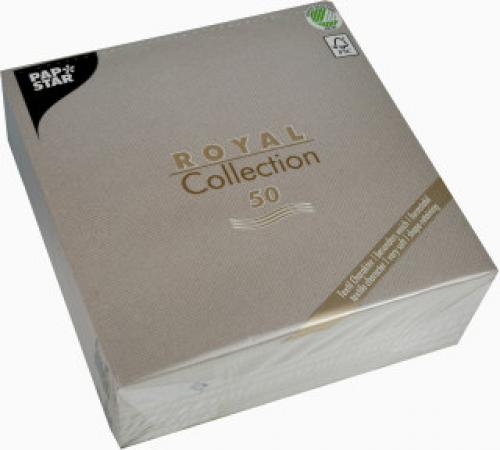 Papstar Servietten 40cm 1/4 Falz Royal Grau 50 Stk.