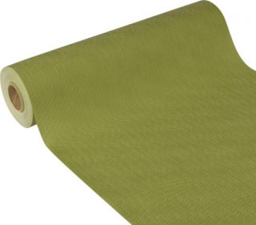 Papstar Tischläufer Soft Sel. + 24x0,4m olivgrün