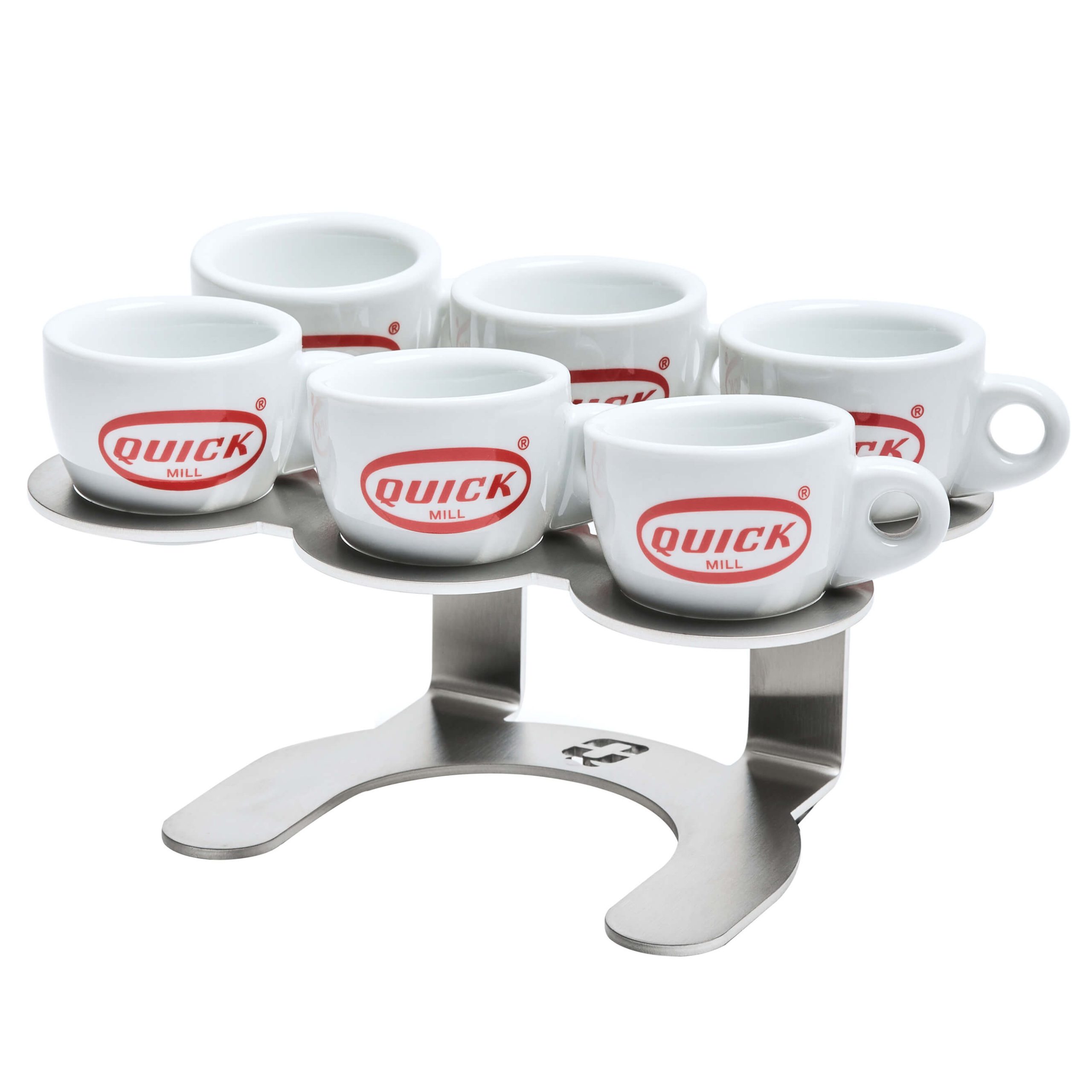 Quick Mill Espresso Tassen 6 Stück mit Untertasse