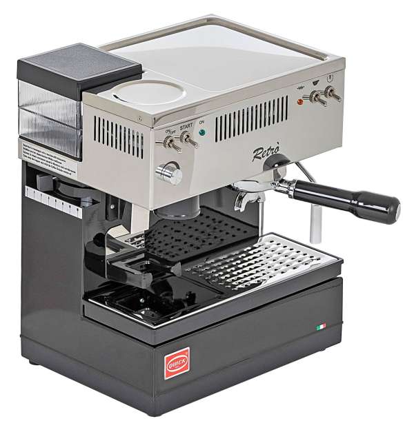 Quick Mill Retro 0835 Espressomaschine mit eingebauter Mühle,schwarz – Bild 2