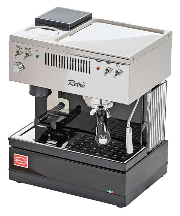 Quick Mill Retro 0835 Espressomaschine mit eingebauter Mühle,schwarz – Bild 3