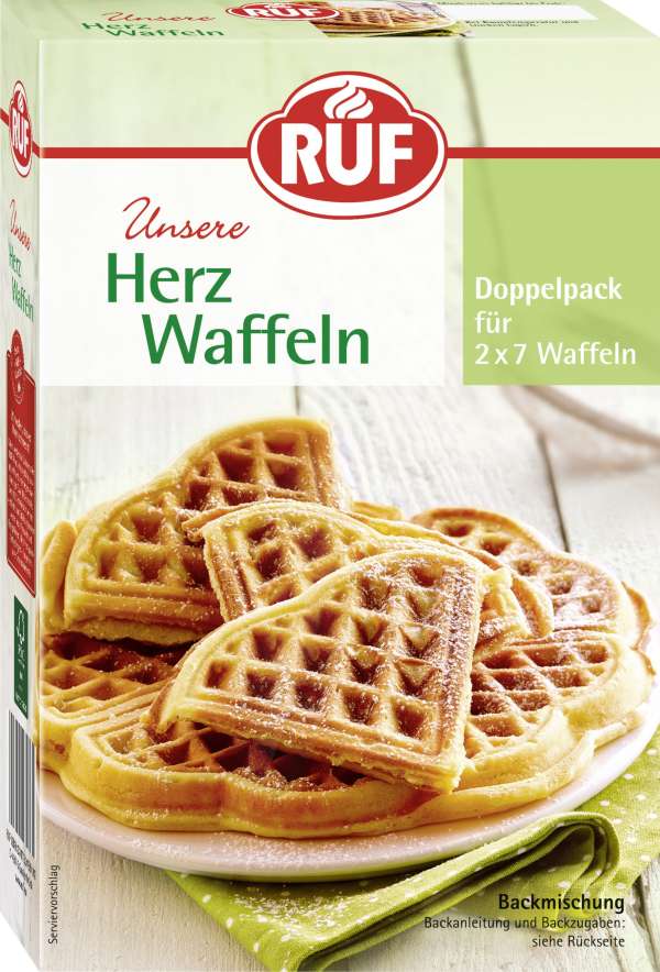 Ruf Herzwaffeln Backmischung 500g