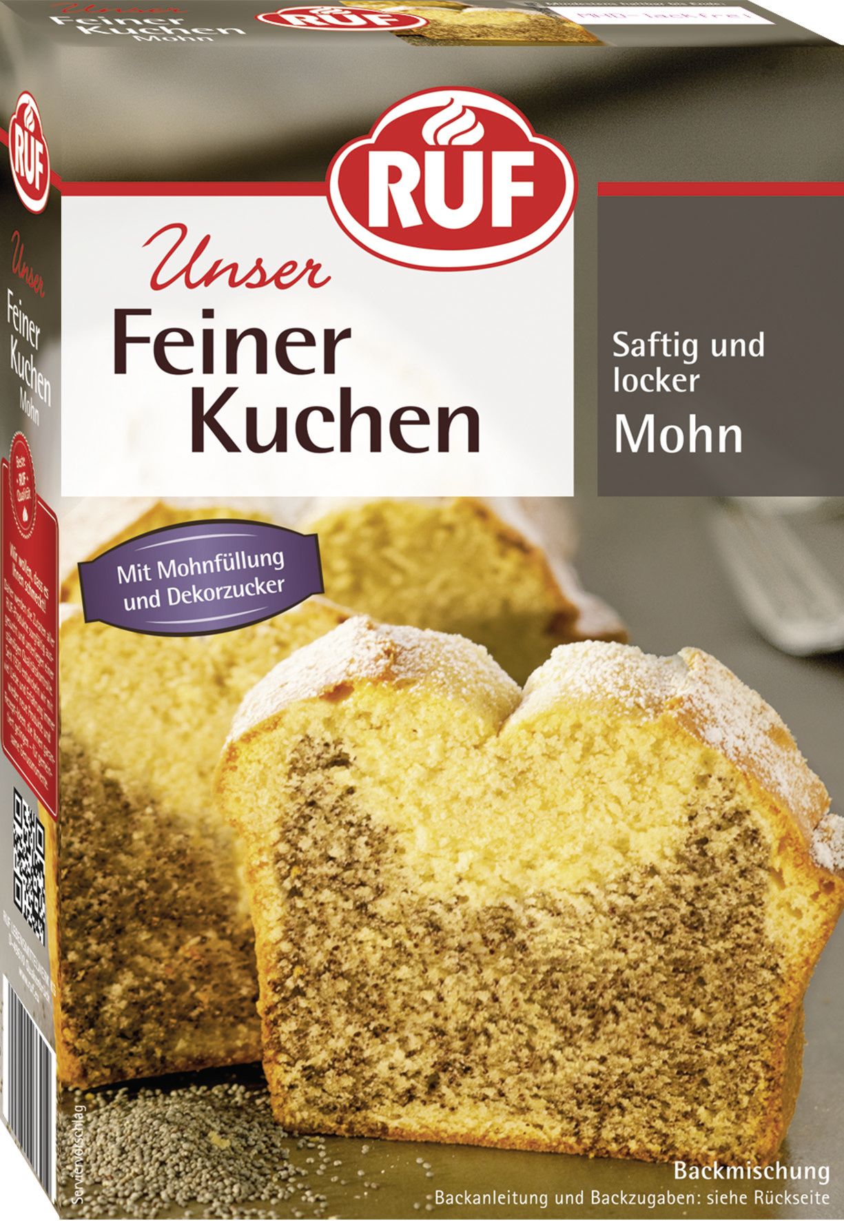 Ruf Mohnkuchen fein Backmischung 465g
