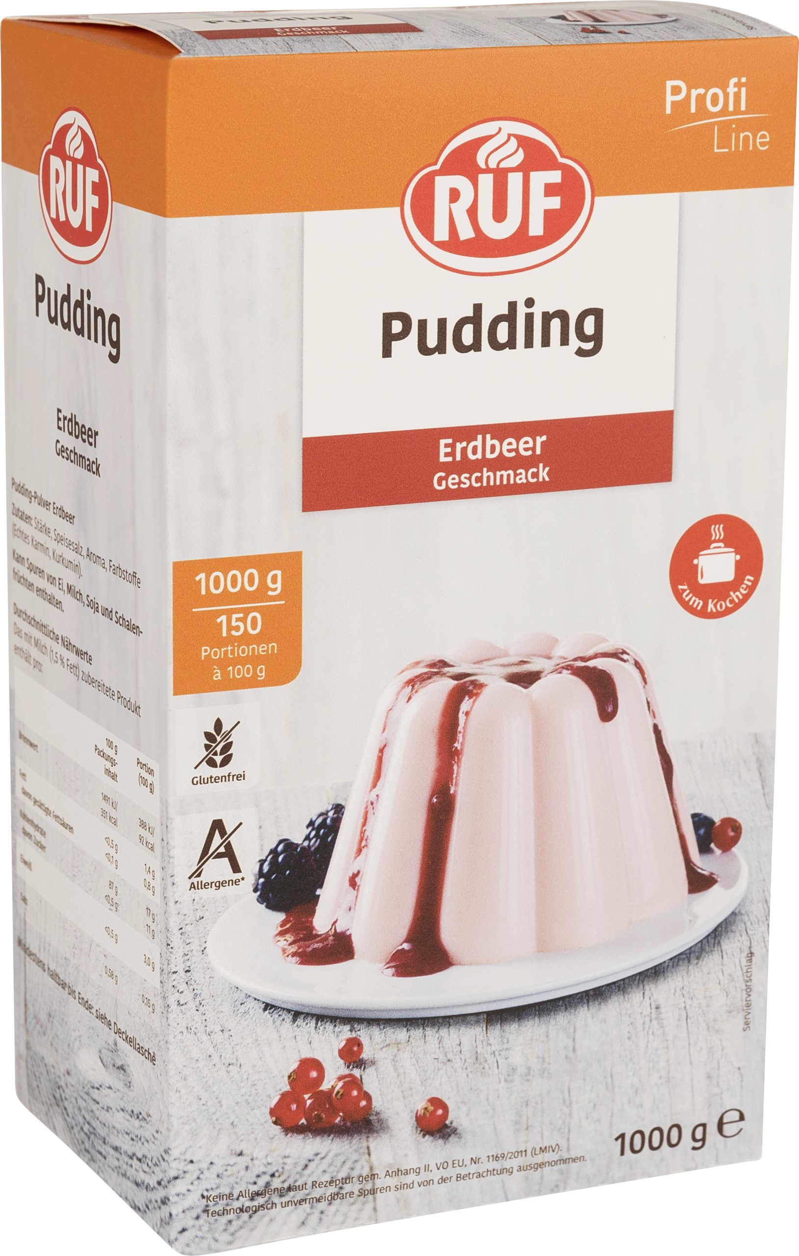 Ruf Puddingpulver Erdbeer Beutel 1kg