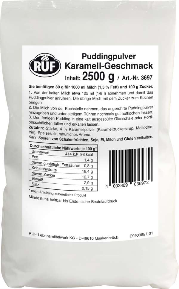 Ruf Puddingpulver Karamell Beutel 2,5kg
