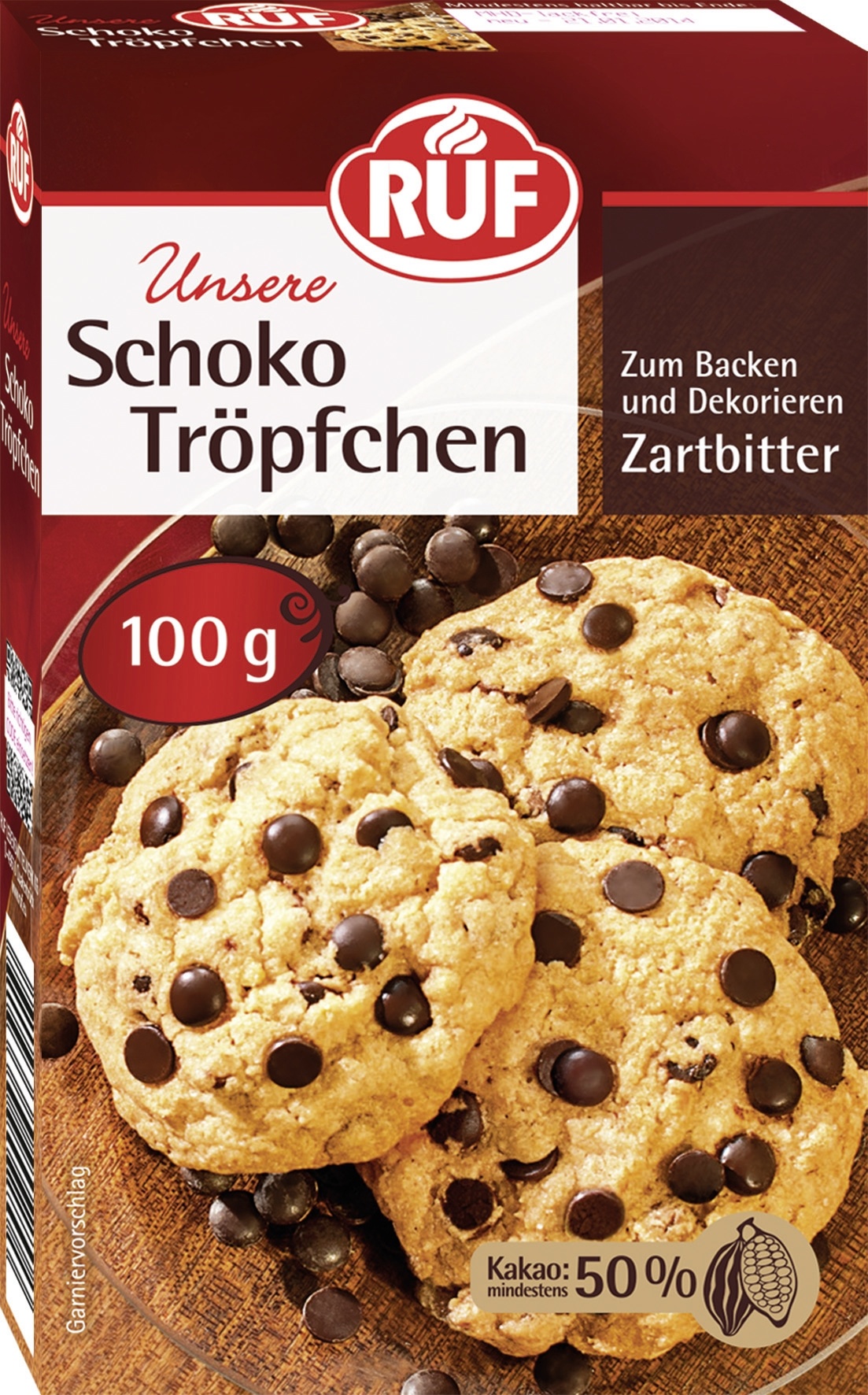 Ruf Schokotröpfchen Zartbitter 100g