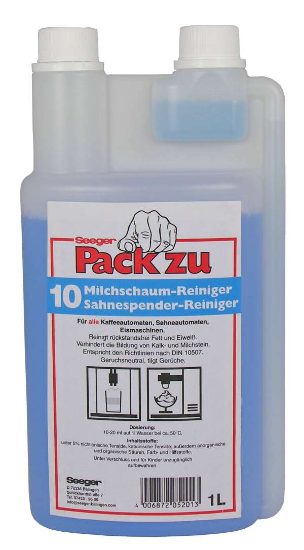 Seeger Milchschaum-Reiniger Pack zu 10, 1l