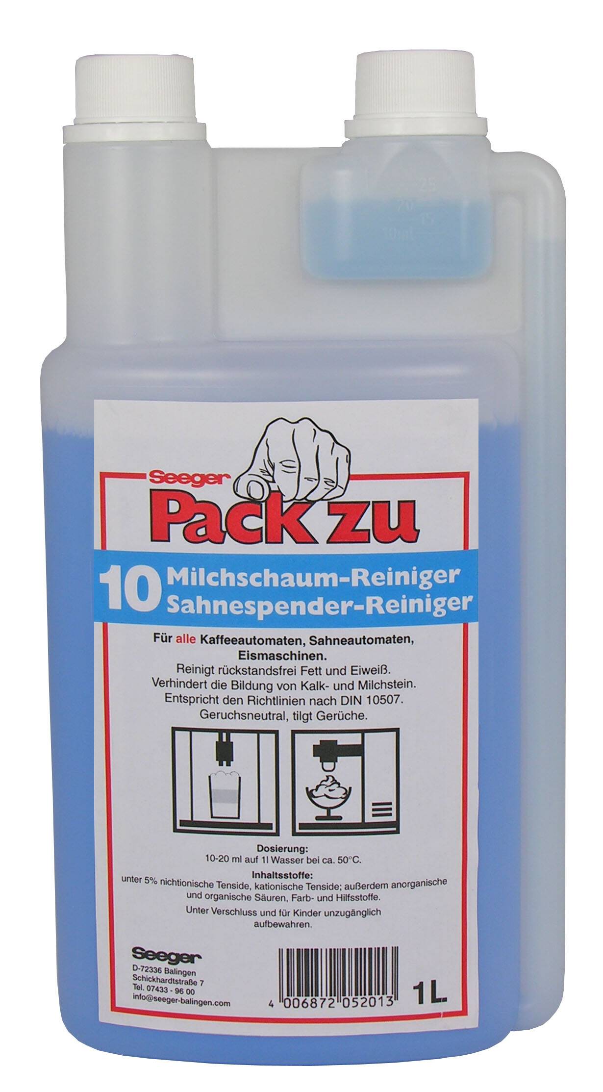 Seeger Milchschaum-Reiniger Pack zu 10, 1l