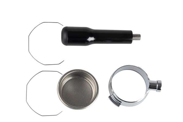 Siebträger für Bezzera BZ09 & BZ10, bodenlos, schwarz, inkl. 21g Sieb – Bild 2